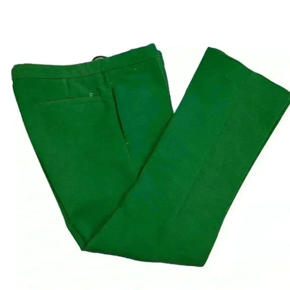Prada Spring 2013 Runway Green With White Inner Stripe Pants